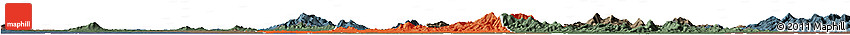 Political Horizon Map of Xiaogan, darken, semi-desaturated