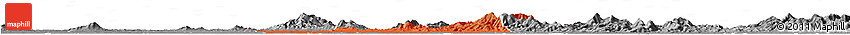 Political Horizon Map of Xiaogan, desaturated