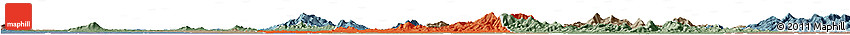 Political Horizon Map of Xiaogan, semi-desaturated