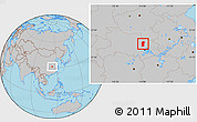 Gray Location Map of Xiaogan