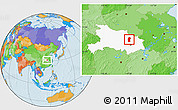 Political Location Map of Xiaogan, highlighted parent region