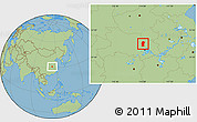 Savanna Style Location Map of Xiaogan