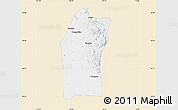 Classic Style Map of Xiaogan, single color outside