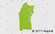 Physical Map of Xiaogan, cropped outside