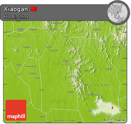 Physical Map of Xiaogan