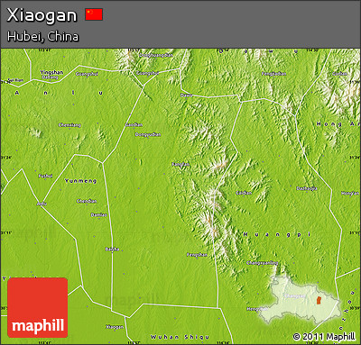 Physical Map of Xiaogan