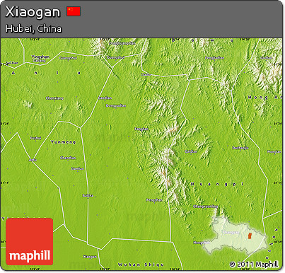 Physical Map of Xiaogan