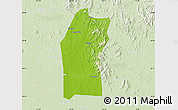 Physical Map of Xiaogan, lighten