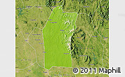 Physical Map of Xiaogan, satellite outside
