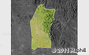 Satellite Map of Xiaogan, darken, desaturated