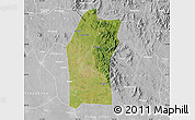 Satellite Map of Xiaogan, lighten, desaturated
