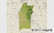 Satellite Map of Xiaogan, shaded relief outside