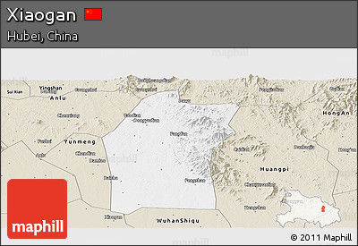 Classic Style Panoramic Map of Xiaogan