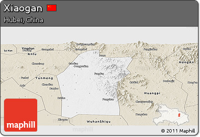 Classic Style Panoramic Map of Xiaogan