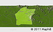 Physical Panoramic Map of Xiaogan, darken