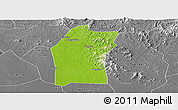 Physical Panoramic Map of Xiaogan, desaturated