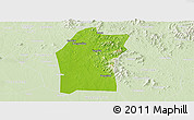 Physical Panoramic Map of Xiaogan, lighten