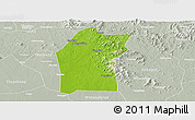 Physical Panoramic Map of Xiaogan, lighten, semi-desaturated