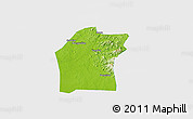 Physical Panoramic Map of Xiaogan, single color outside
