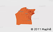 Political Panoramic Map of Xiaogan, cropped outside