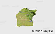 Satellite Panoramic Map of Xiaogan, cropped outside
