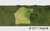Satellite Panoramic Map of Xiaogan, darken