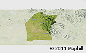 Satellite Panoramic Map of Xiaogan, lighten
