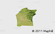 Satellite Panoramic Map of Xiaogan, single color outside