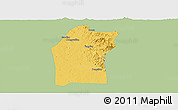 Savanna Style Panoramic Map of Xiaogan, single color outside
