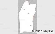 Gray Simple Map of Xiaogan, cropped outside