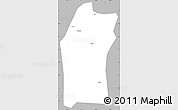 Gray Simple Map of Xiaogan, single color outside