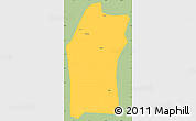 Savanna Style Simple Map of Xiaogan, single color outside