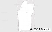 Silver Style Simple Map of Xiaogan, cropped outside