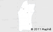 Silver Style Simple Map of Xiaogan, single color outside