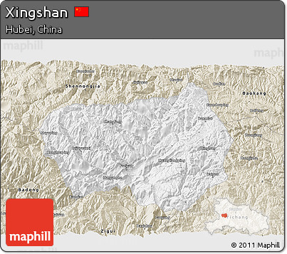 Classic Style 3D Map of Xingshan