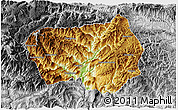 Physical 3D Map of Xingshan, desaturated