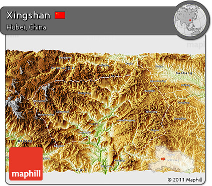 Physical 3D Map of Xingshan