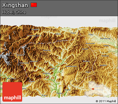 Physical 3D Map of Xingshan