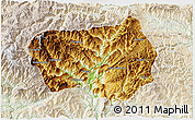 Physical 3D Map of Xingshan, lighten