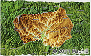 Physical 3D Map of Xingshan, satellite outside