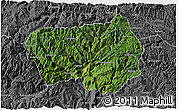 Satellite 3D Map of Xingshan, desaturated