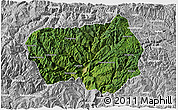 Satellite 3D Map of Xingshan, lighten, desaturated