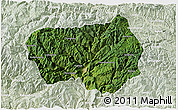 Satellite 3D Map of Xingshan, lighten