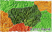 Satellite 3D Map of Xingshan, political outside