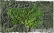 Satellite 3D Map of Xingshan, semi-desaturated