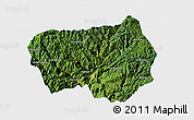Satellite 3D Map of Xingshan, single color outside