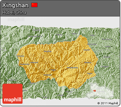 Savanna Style 3D Map of Xingshan