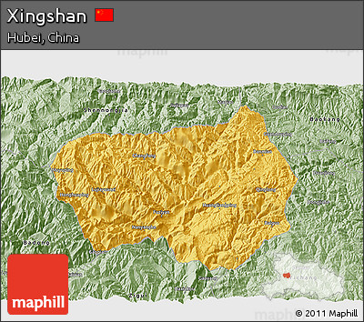 Savanna Style 3D Map of Xingshan