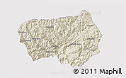 Shaded Relief 3D Map of Xingshan, cropped outside