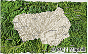 Shaded Relief 3D Map of Xingshan, satellite outside